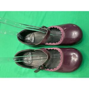 Dansko Purple Patent Leather Mary Janes Clogs Buckle Mules Girls Kids 33 11.5 12